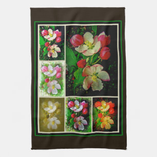 Apple Blossom Collage - Enhanced Digital Photo Towel
