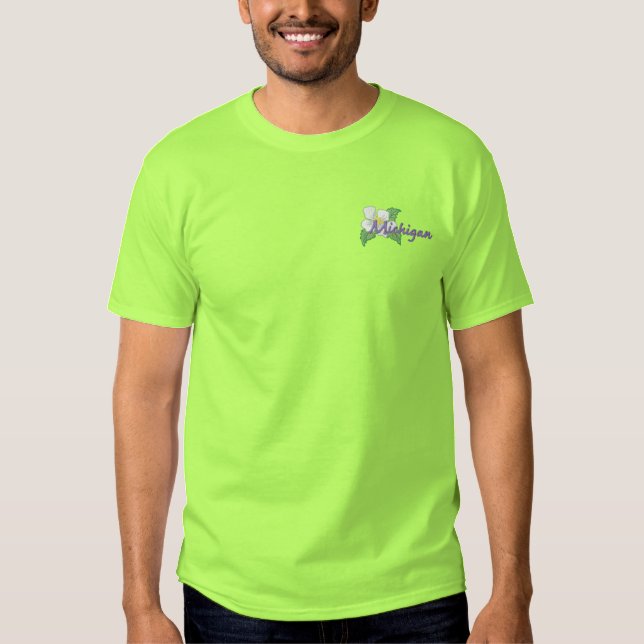 Apple Blossom Embroidered T-Shirt (Front)