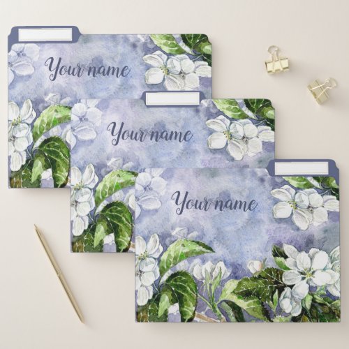 Apple blossom file folder