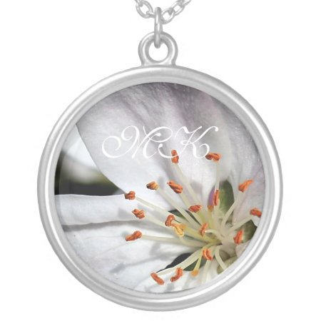 Apple Blossom in Spring Silver Plated Necklace