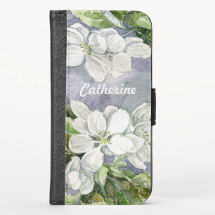 Apple blossom iPhone x wallet case