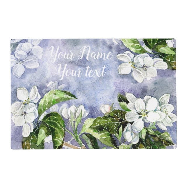 Apple blossom Laminated Placemat (Front)