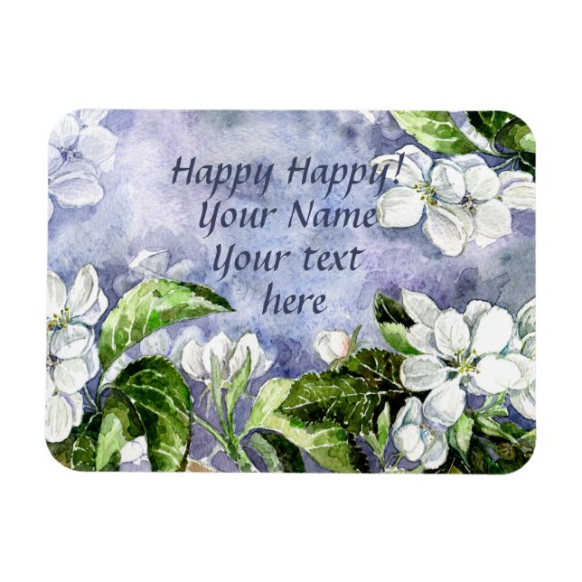 Apple blossom  magnet (Horizontal)