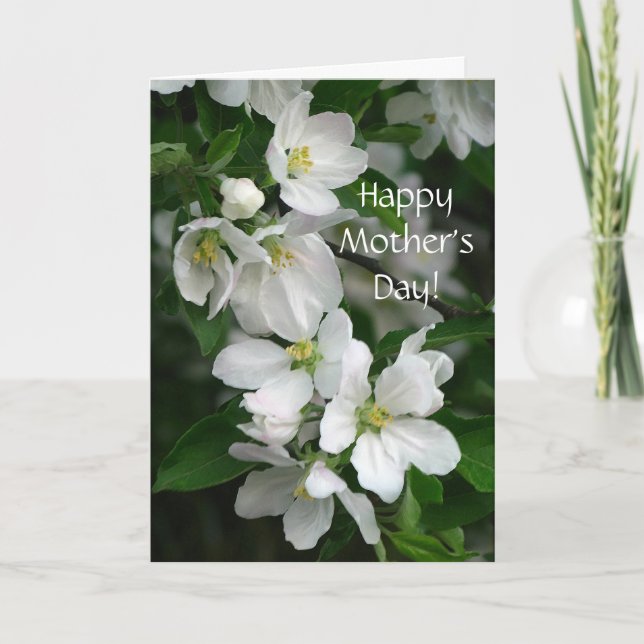 Apple Blossom Mother's Day Card (Front)