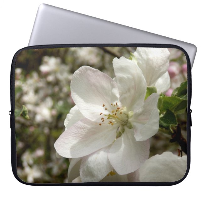 Apple Blossom Neoprene Laptop Sleeve (Front)