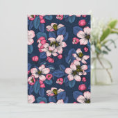 Apple blossom on a dark blue (Standing Front)