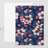 Apple blossom on a dark blue (Front/Back)