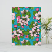 Apple blossom on turquoise (Standing Front)