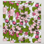 Apple blossom on white (Front/Back)