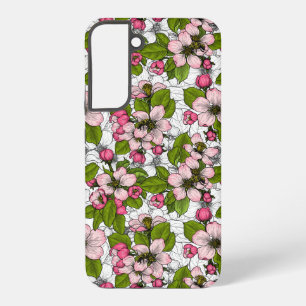 Apple blossom on white samsung galaxy s22+ case
