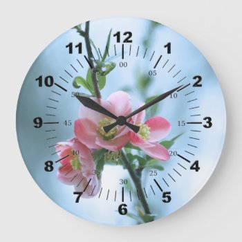 Apple Blossom #p0365 Large Clock by DevelopingNature at Zazzle