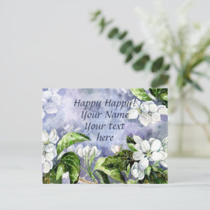 Apple blossom postcard