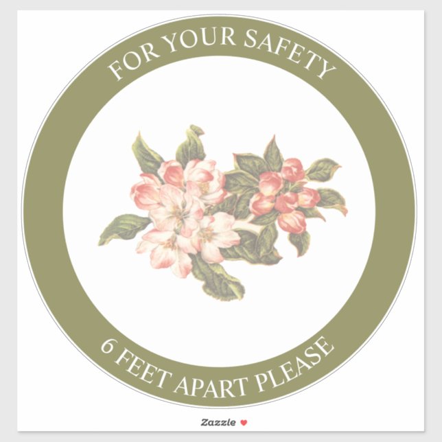 Apple Blossom | Social Distancing Floor Sticker (Sheet)