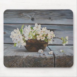 Apple Blossom Still Life – Original Fine Art Print Mouse Pad