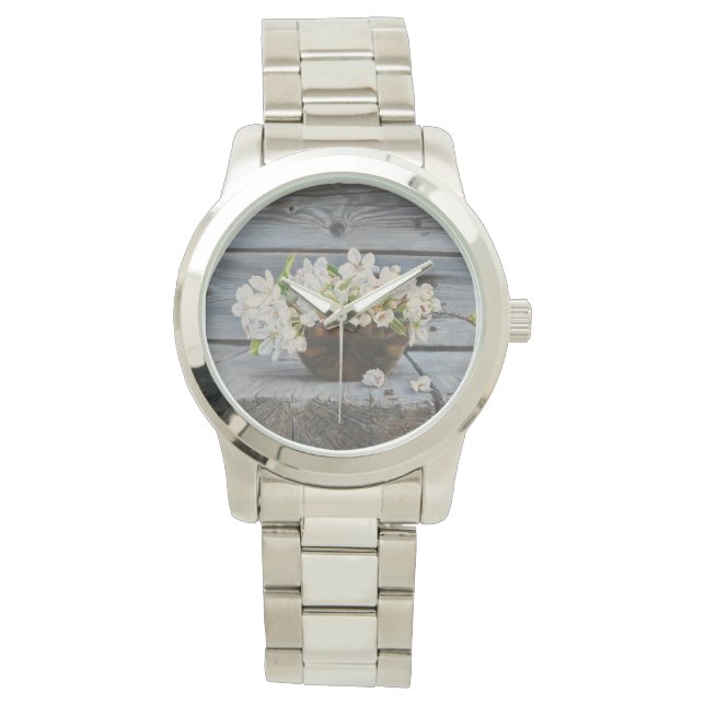 Apple Blossom Still Life – Original Fine Art Print Watch (Front)
