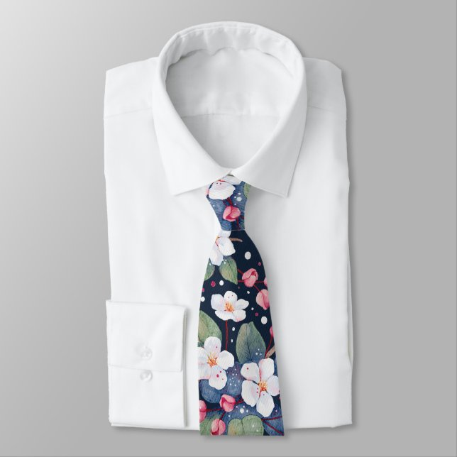 Apple Blossom (Tangaroa) Neck Tie (Tied)