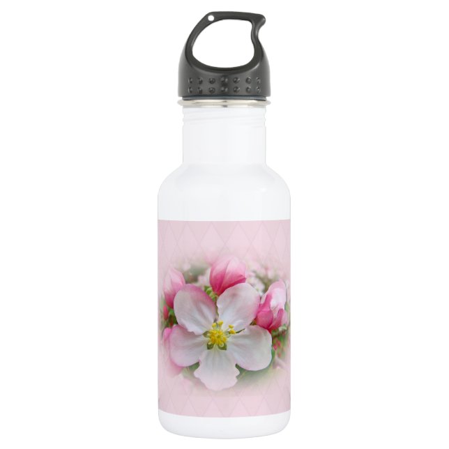 Apple Blossom Time Stainless Steel Water Bottle (Front)