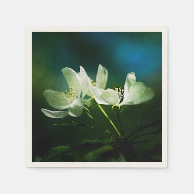 Apple Blossom - Two Flowers Paper Napkins (Front)