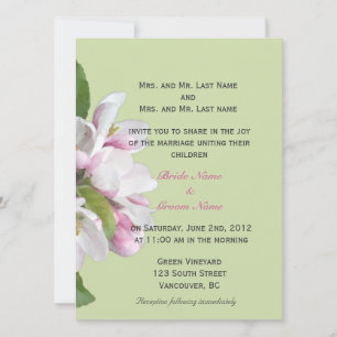 Apple blossom wedding invitations