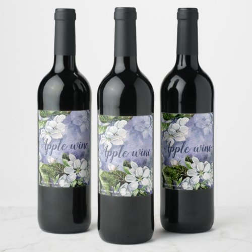 Apple blossom Wine Labe Wine Label