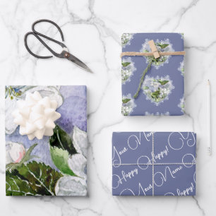 Apple blossom wrapping paper sheets