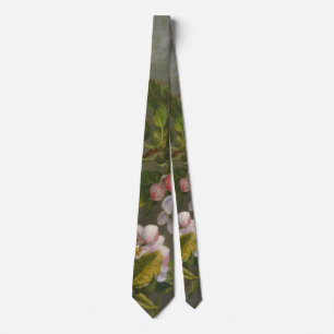 Apple Blossoms and Hummingbird 1875 Neck Tie