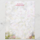 Apple Blossoms Botanical Painting Your Name Paper (Front)