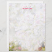 Apple Blossoms Botanical Painting Your Name Paper (Front/Back)