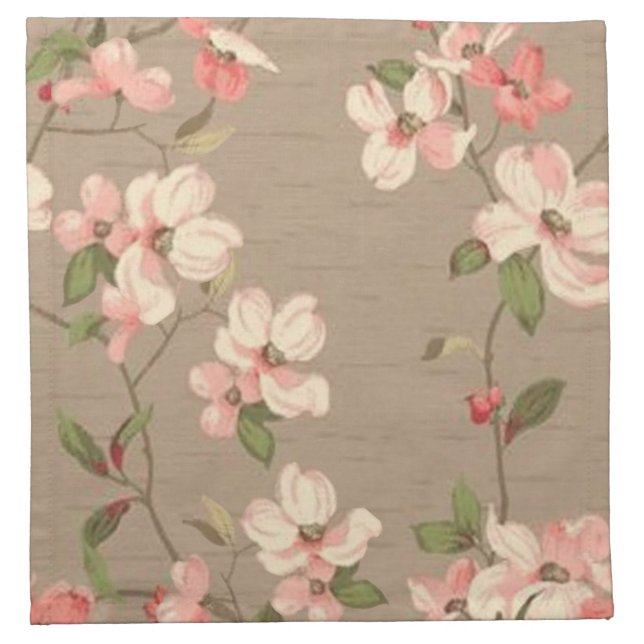 Apple Blossoms Cloth Napkin (Front)