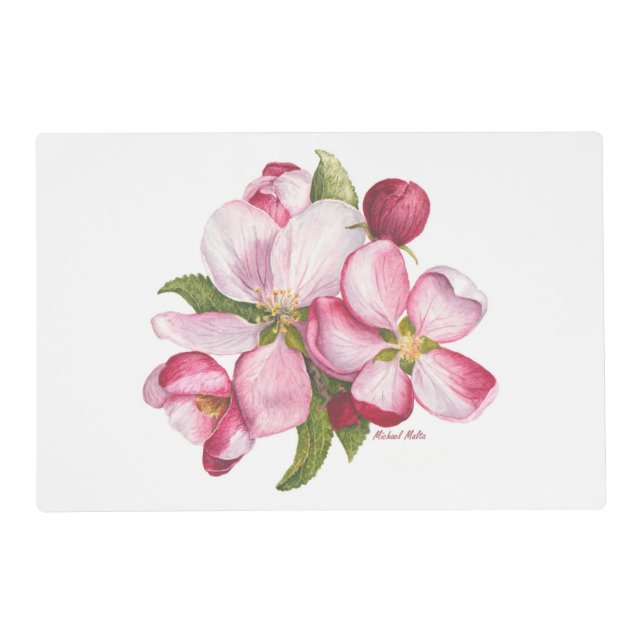 Apple Blossoms - Laminated Placemats (Back)