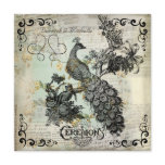 Apple Blossoms Peacock Wedding Invitation