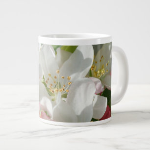 Apple Blossoms Pink & White Flowers Giant Coffee Mug