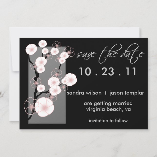 Apple Blossoms Save the Date (Front)