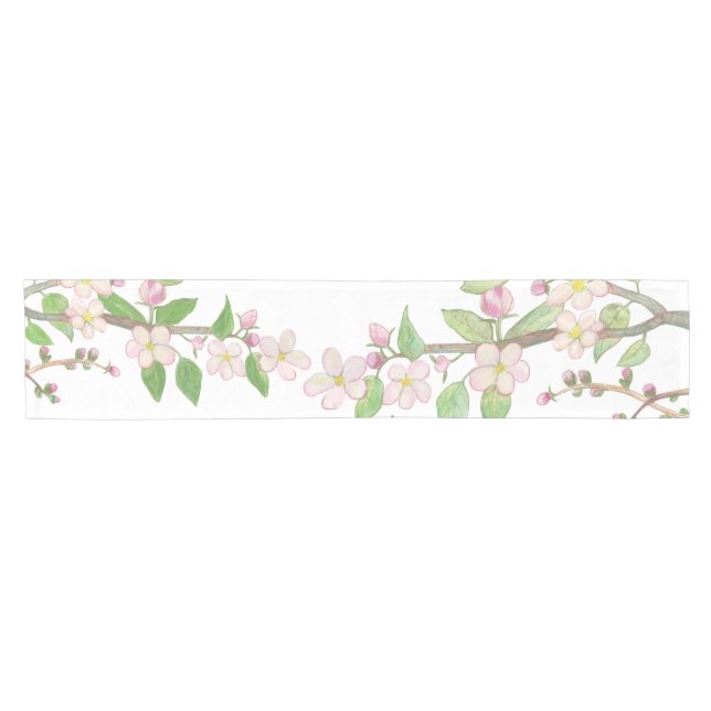 Apple Blossoms Short Table Runner (Horizontal)