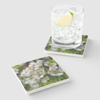 Apple Blossoms Stone Coaster