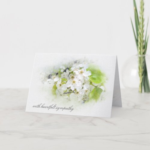 Apple Blossoms Sympathy Thank You Card