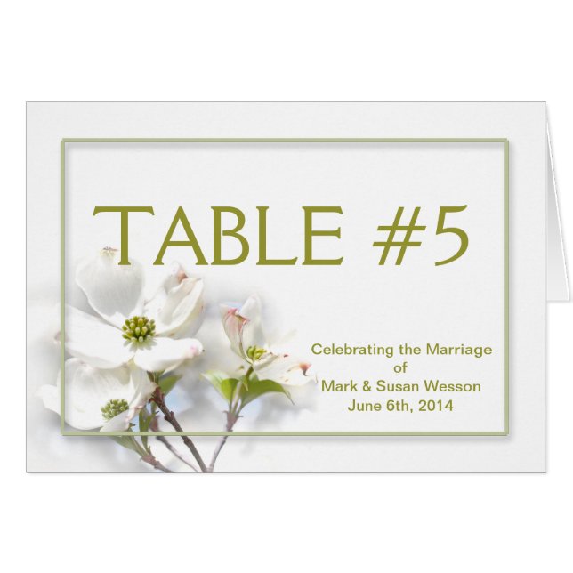 APPLE BLOSSOMS - TABLE CARDS - WEDDING CELEBRATION (Front Horizontal)