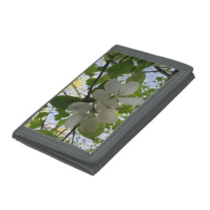 apple blossoms trifold wallet