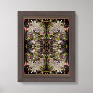 Apple Blossoms Vintage Floral Nature Art Abstract Framed Art
