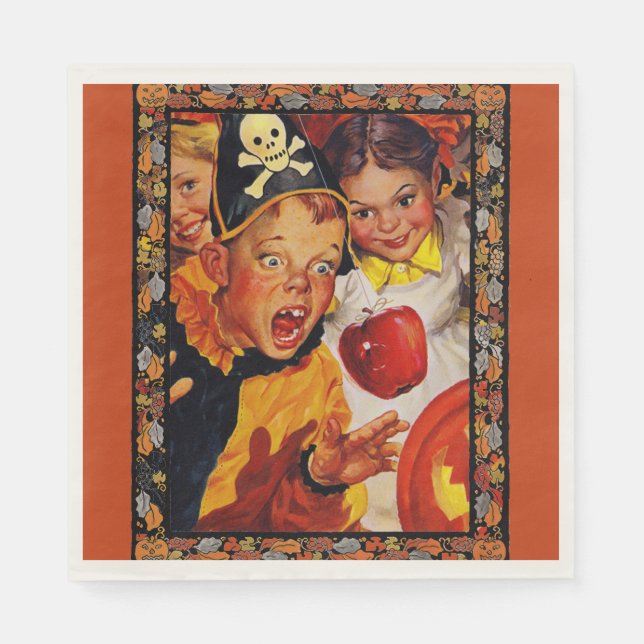 Apple Bobbing Dangers Paper Napkin (Front)
