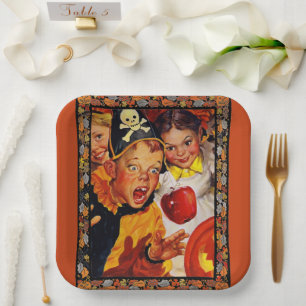 Apple Bobbing Dangers Paper Plates