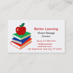 Apple, Books, Education Business Card at Zazzle