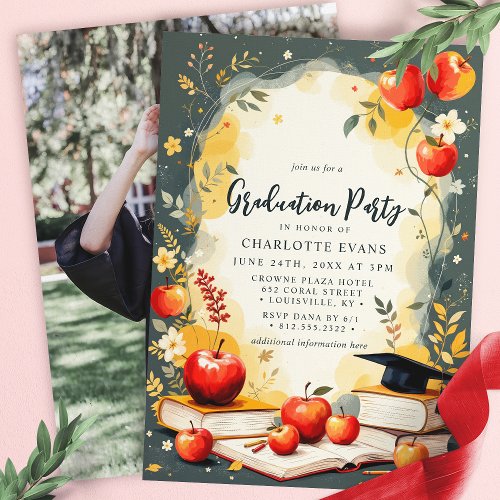 Apple Books Teacher Graduation Party Invite