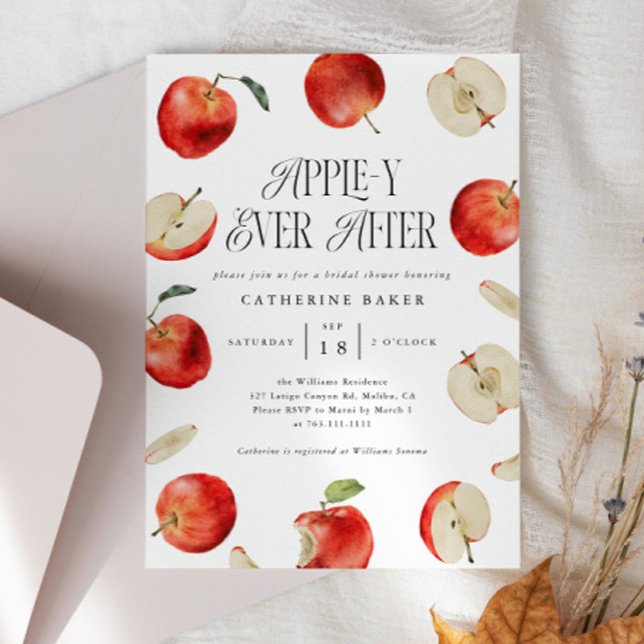 Apple Bridal Shower Invitation (Creator Uploaded)