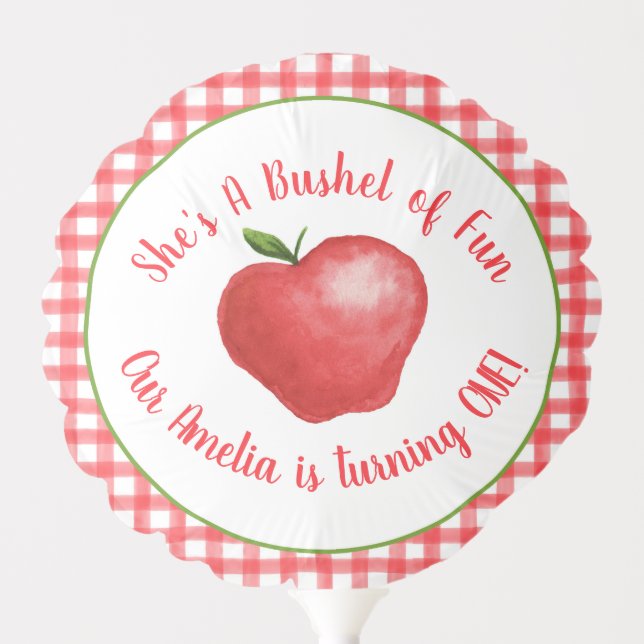 Apple Bushel of Fun Balloon - Custom (Front)