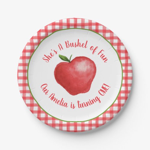 Apple Bushel of Fun Party Plate _ Customizable