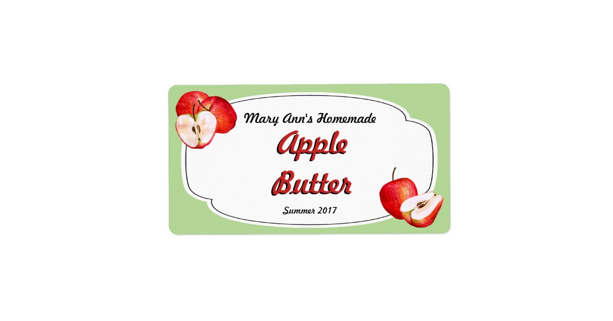 Homemade apple butter labels