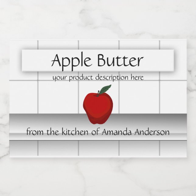 Apple Butter Kitchen Tiles 3x2 Product Label (Single Label)