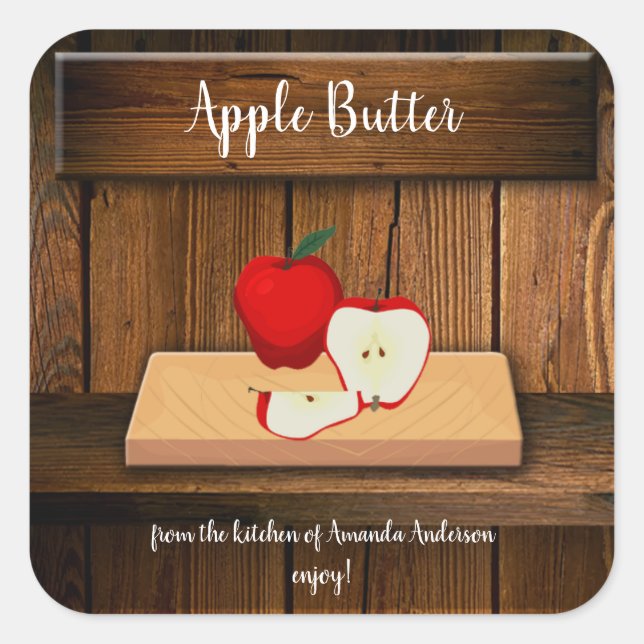 Apple Butter Sq Canning Label (Front)