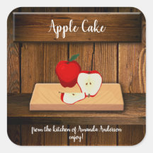 Apple Cake 3" Sq Product Label